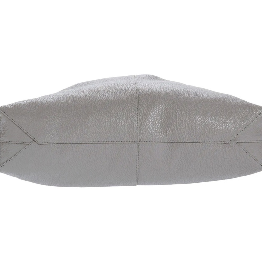 Kurt Geiger Violet XXL Oversized Light Gray Open Top Pebbled Soft Leather Tote - Picture 6 of 6